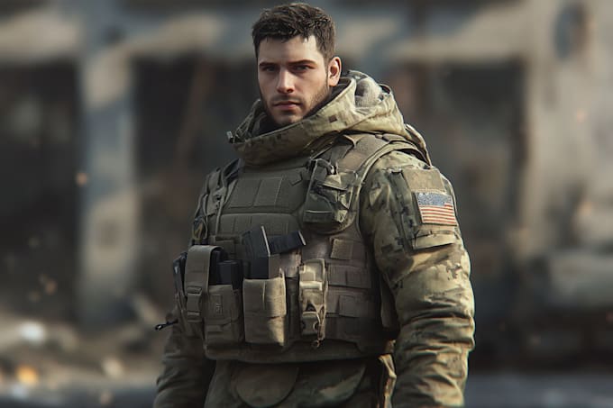 draw military characters, theme, scene or any illustrations