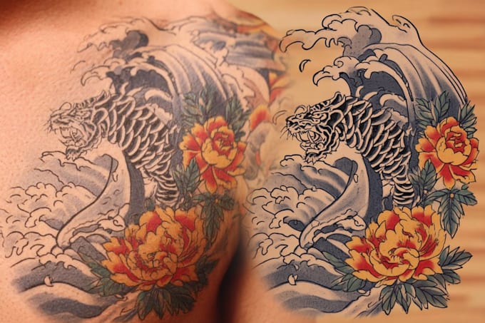 draw amazing japanese oriental tattoo