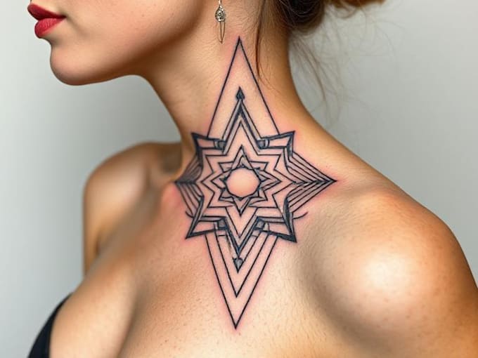 make quick geometric unique tattoo design