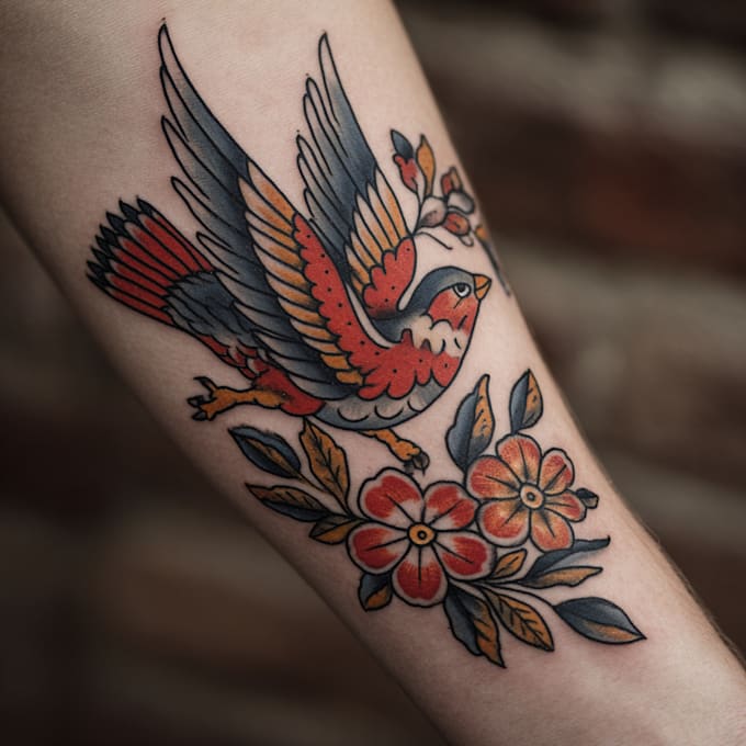 do traditional old school tattoo design