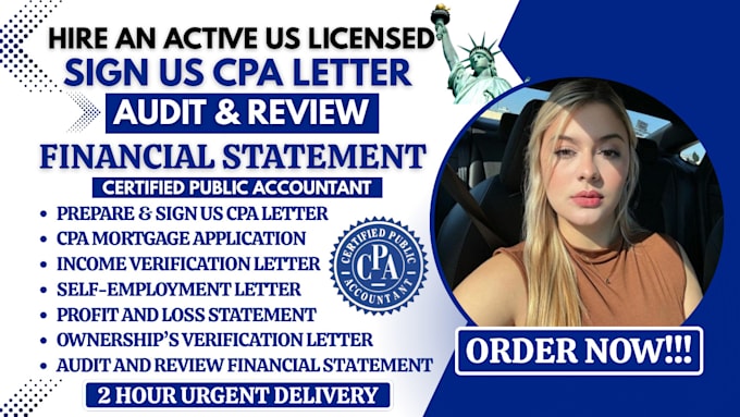 sign US CPA letter comfort mortgage letter cpa profit loss income verification