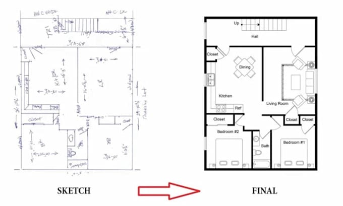 draw your 2d floor plan, elevations or architectural plans