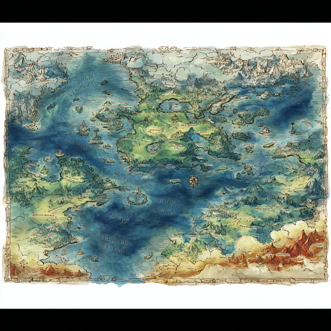 do custom watercolor wedding map