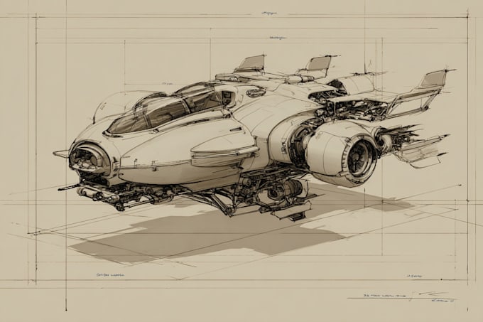 create a spaceship or vehicle design for you