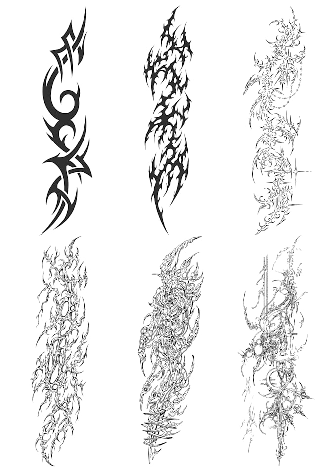 make simple or hard cybersigilism tattoo design