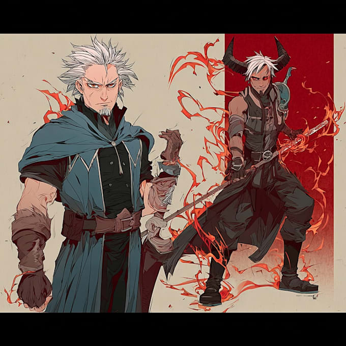 draw dnd character art and fantasy concept illustrations