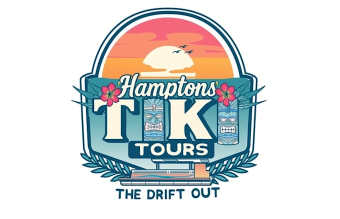 design awesome tiki boat logo