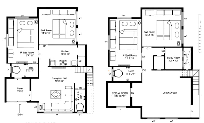 Redraw and dresign 2d 3d floor plans, site plan mep drawing hvac plan ...