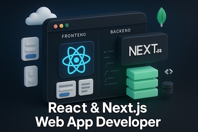 develop a full stack website n web app using react and next js