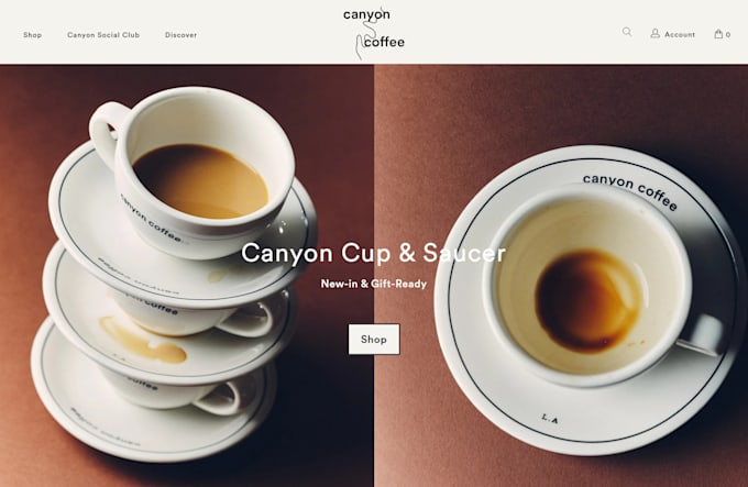 design coffee website coffee shopify store tea store café, coffee shops store