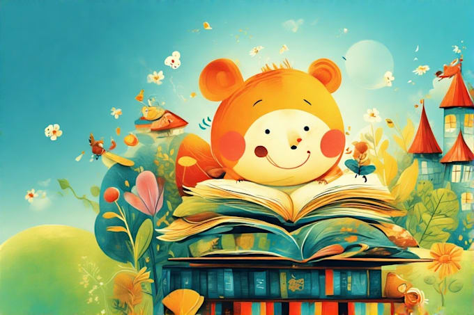 draw childrens book illustration, children book