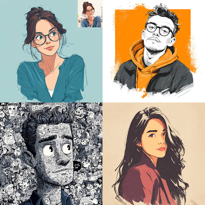 draw doodle illustration like your request for any purpose