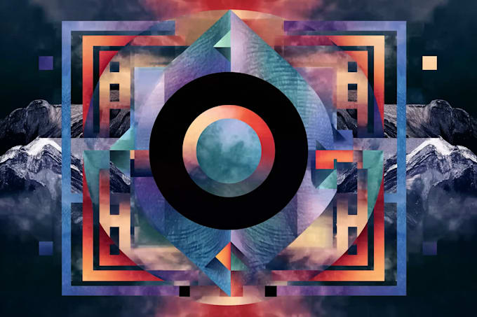 create abstract geometric digital art