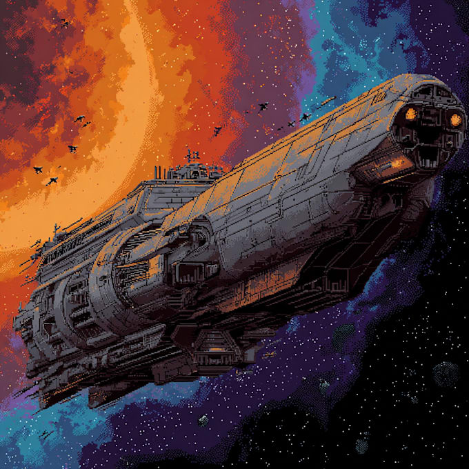 create spaceship concept art for you