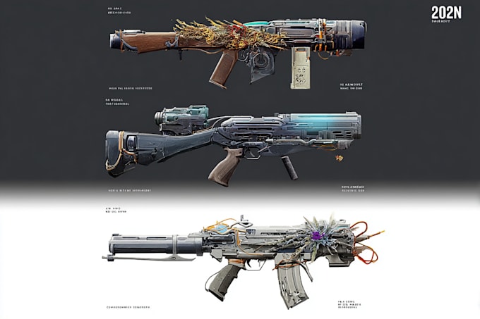 design unique weapons illustrations