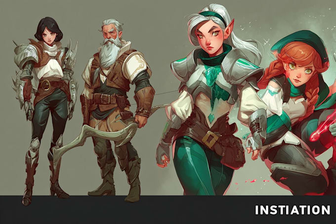 do character art, dnd, and game art