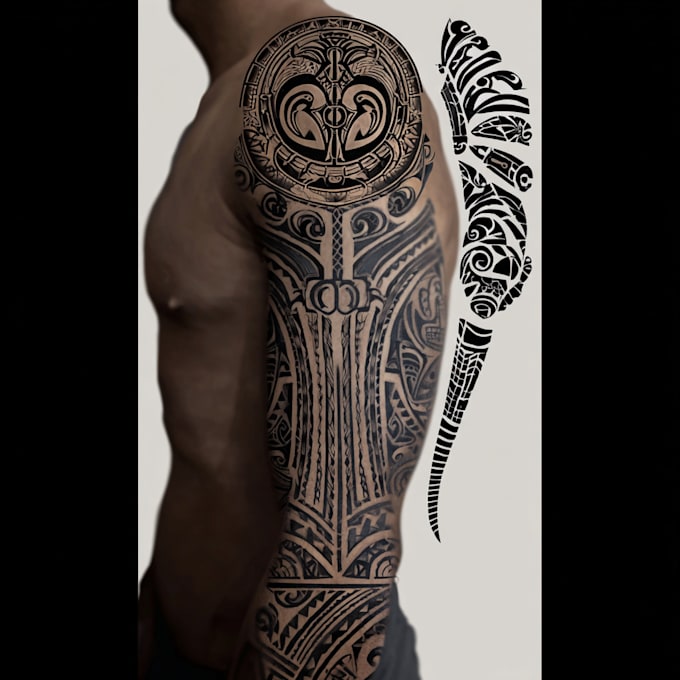 design a polynesian maori tribal tattoo