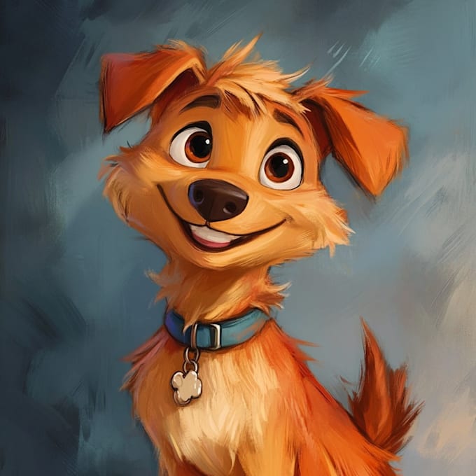 draw cartoon disney style pet portrait