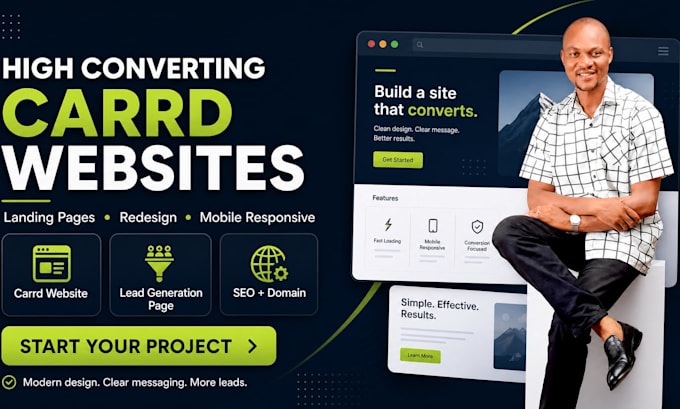 design or redesign a responsive carrd website with payment integration