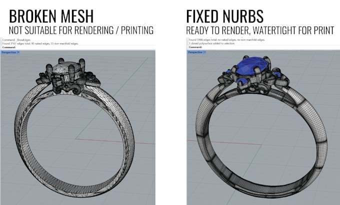 fix broken 3d models and prepare for 3d printing