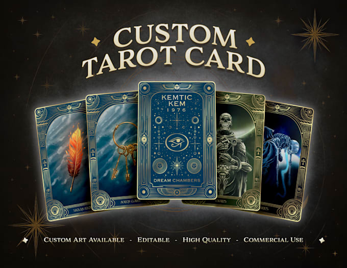 draw detailed game art for tarot or oracle decks