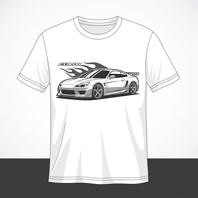 make custom vector car t shirt design fast