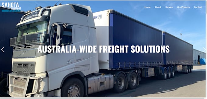 develop a responsive website for a transport or logistics company