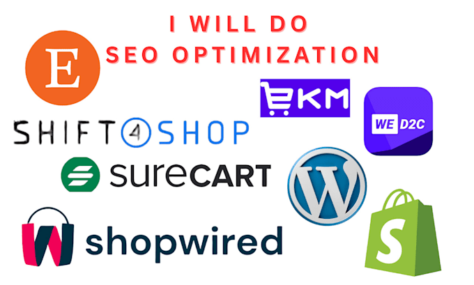 do for ekm surecart shopwired etsy wordpress shopify wed2c ebay seo optimization