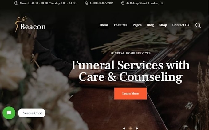 design squarespace funeral home website casket website memorial website