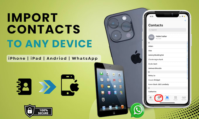 import or add contacts in bulk to iphone, android, or whatsapp