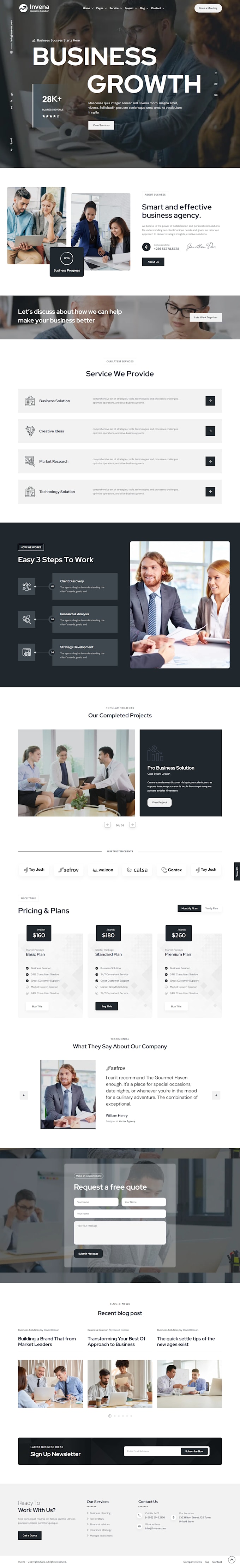 create a responsive static website using HTML, CSS, and bootstrap