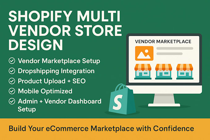 do shopify multi vendor dropshipping website store ecommerce marketplace design