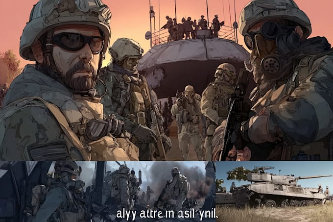draw military themed illustrations