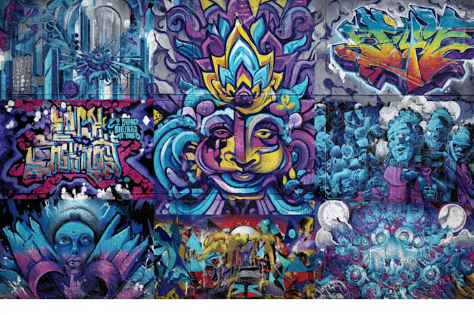 create custom graffiti art designs murals and wall arts