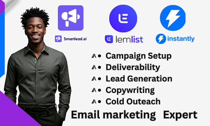 setup optimize manage cold email outreach on instantly smartlead lemlist