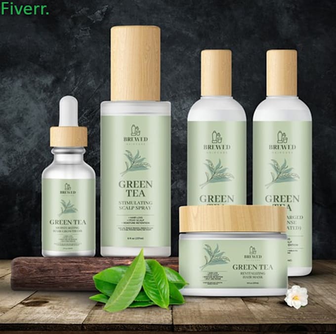 design premium cosmetic label and box packaging design 24 hours
