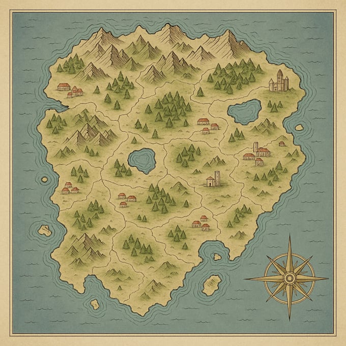 custom fantasy maps for your story, game, or campaign