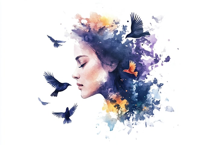 custom a watercolor tattoo design