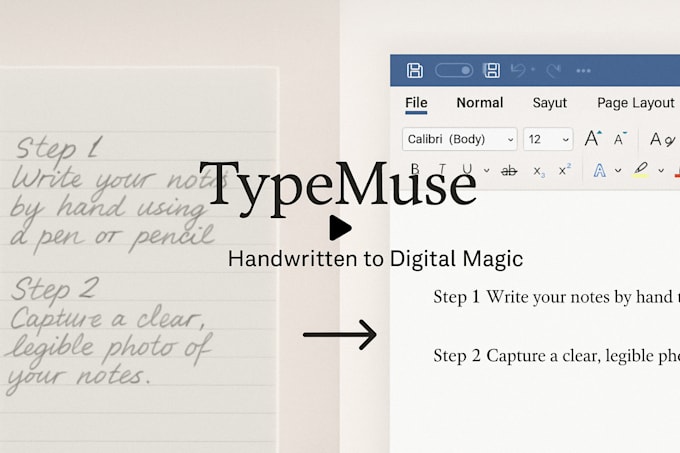 type your handwritten notes into neat word or pdf file