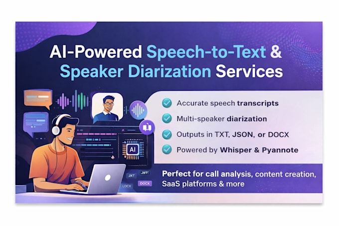 ai speech to text, diarization and audio analytics pipeline
