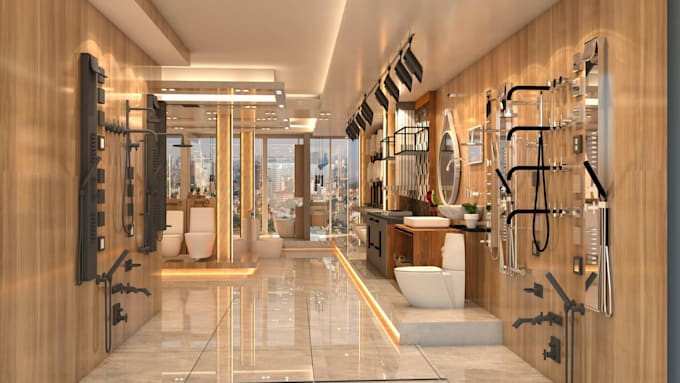 render 3d interior, interior design, home, restaurant