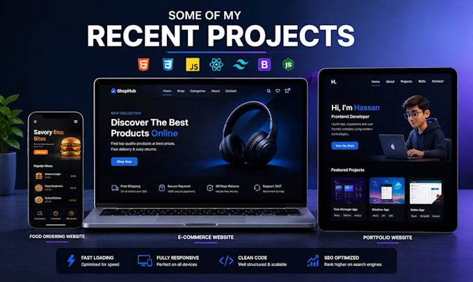 create responsive react landing page with advanced styling
