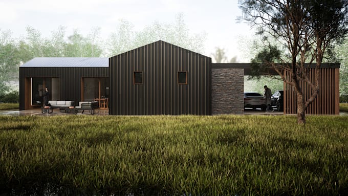 design and 3d photorealistic render exteriors