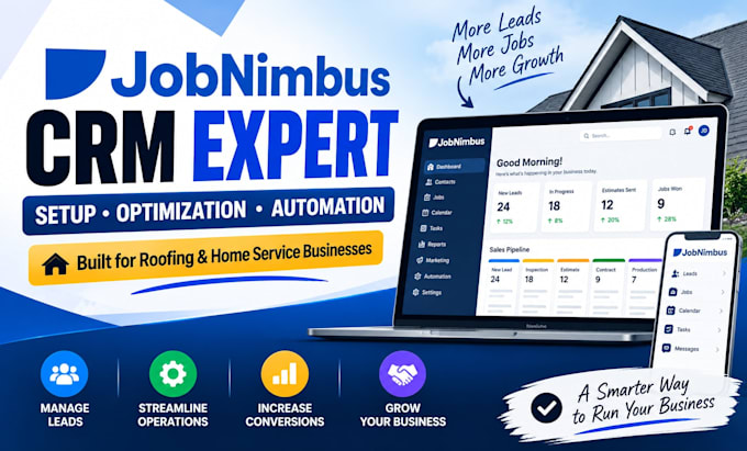set up optimize and automate your jobnimbus CRM workflow integrations migrations