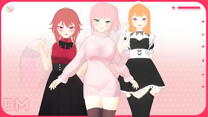 design a 3d vtuber model rigging for vroid ready to use