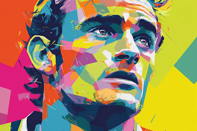 draw wpap pop art sport potrait