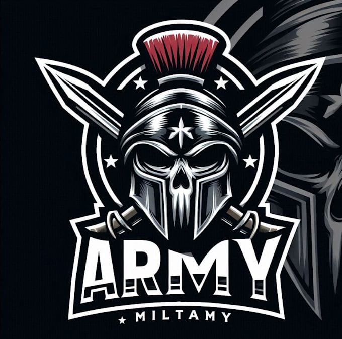 do army military skull spartan helmet logo