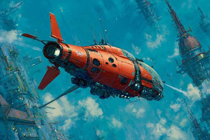 create fantasy and scifi video game concept art