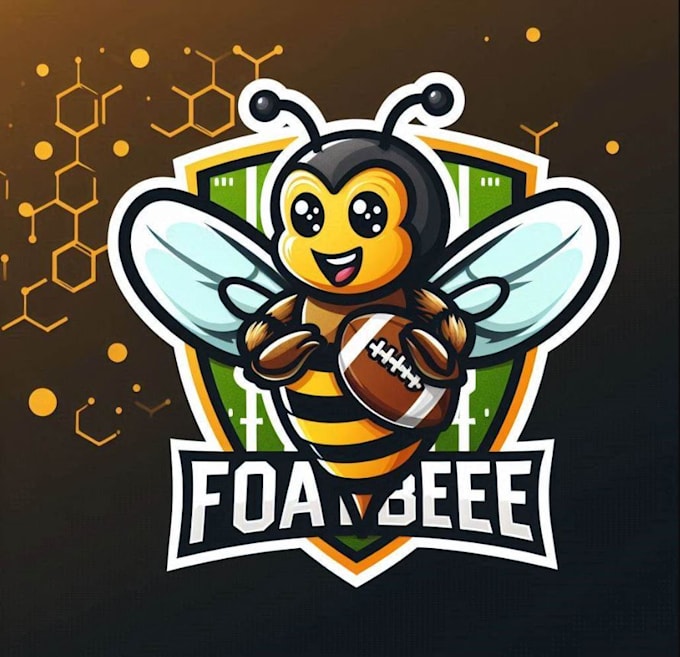 design mascot football bee logo