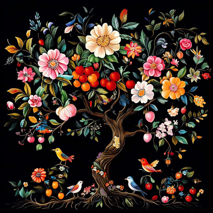 create a botanical illustration based on your idea